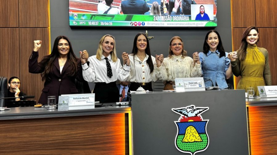 Em visita à Câmara de Cuiabá, Janaina Riva recebe apoio de vereadores da capital